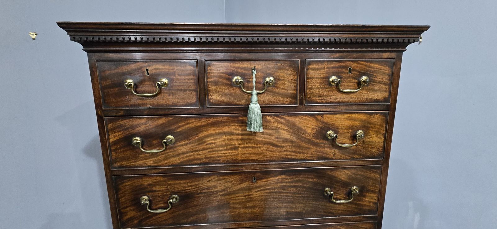 photo for sale Super Georgian Mahogany Chest On Chest Of Drawers