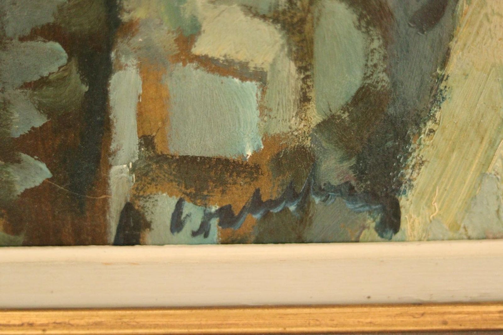 Original Mid Century Swedish Oil On Panel – “Southern Village Motif” By Bertil Wahlberg – Vintage & Framed  106.5 X 64.5 Cm (41.9" X 25.4") photo for sale