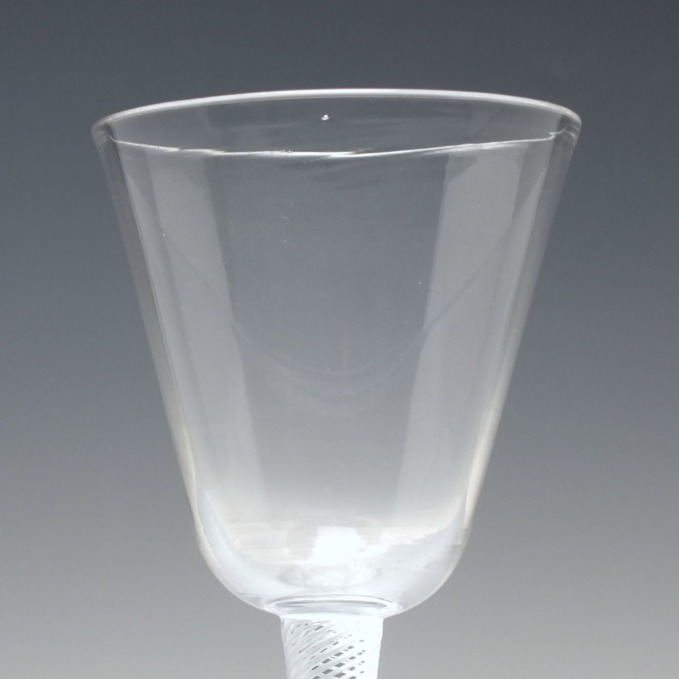 Rare Georgian Triple Knop Air Twist Wine Glass C1750 photo Home Decor
