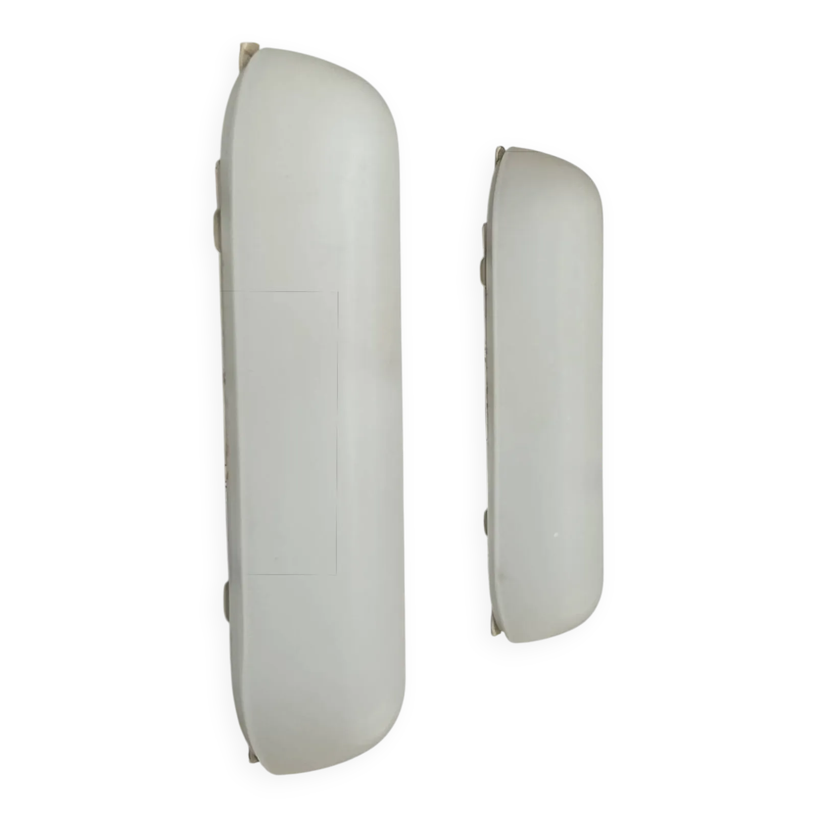 Pair Of Vintage Oblong Opaline Wall Lights, France 1970