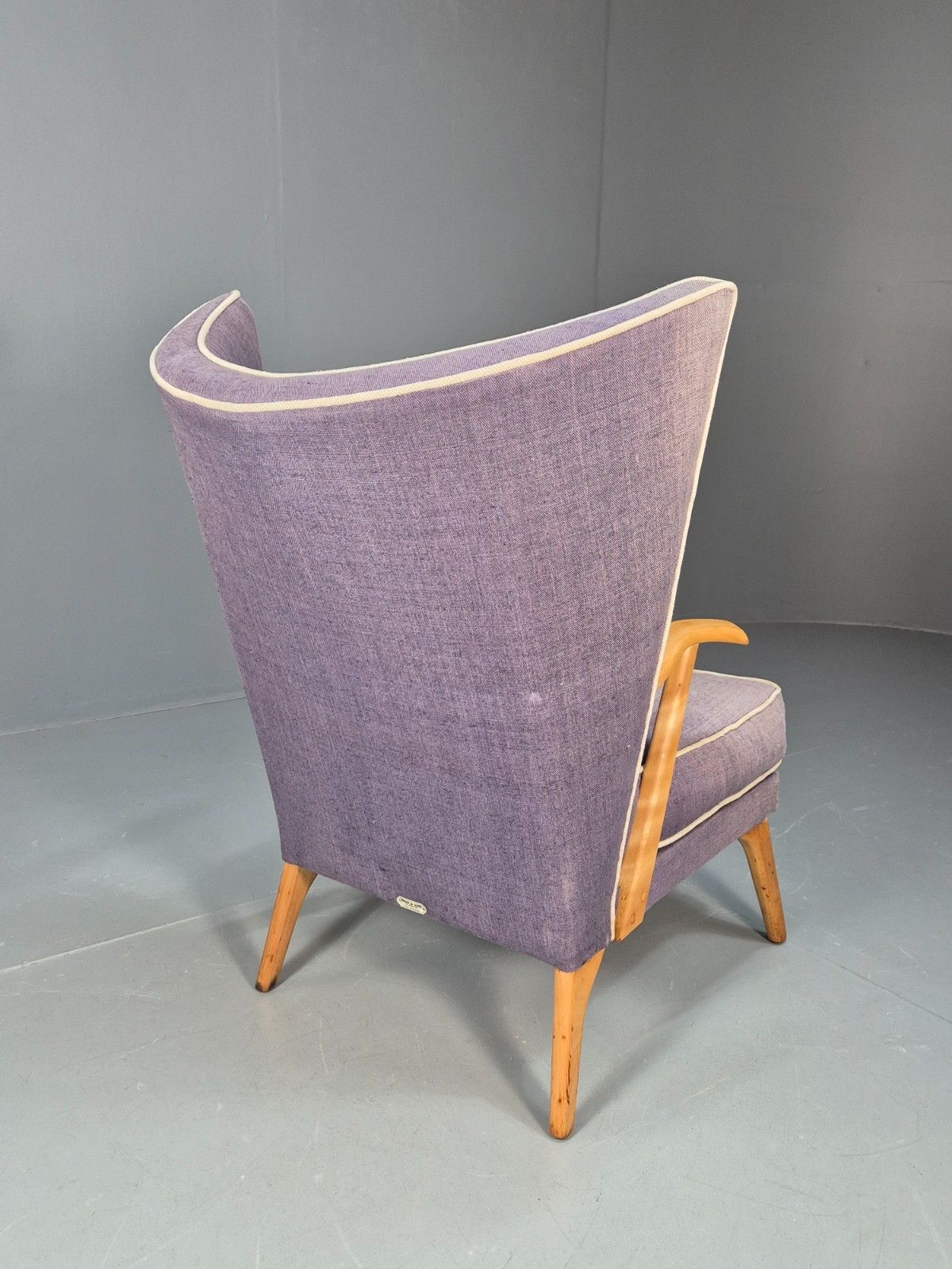 photo furniture Vintage Parker Knoll Lounge Chair Wingback Retro Purple 1950s Mcm Eb10194 Mnor