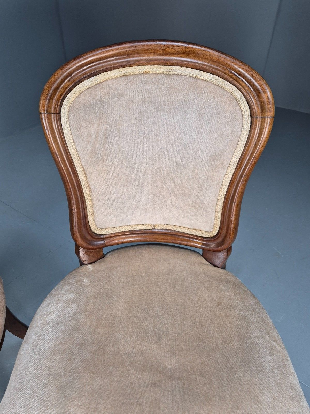 2 Antique Louis XV Style French Country Chairs Balloon Back  Eb10048 Vdin photo vinterior