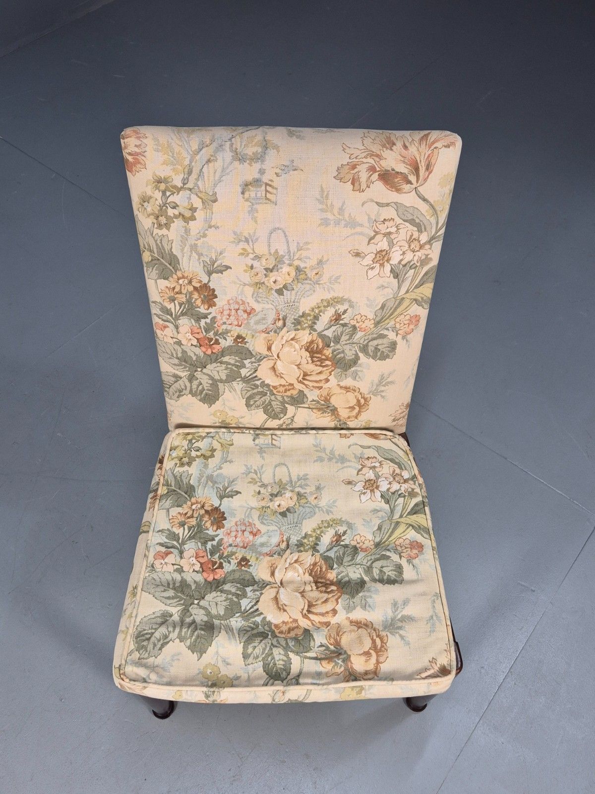 Vintage Parker Knoll  Pk747  Cocktail Chair Floral Upholstery 1960s Eb9963 Mnor photo for sale