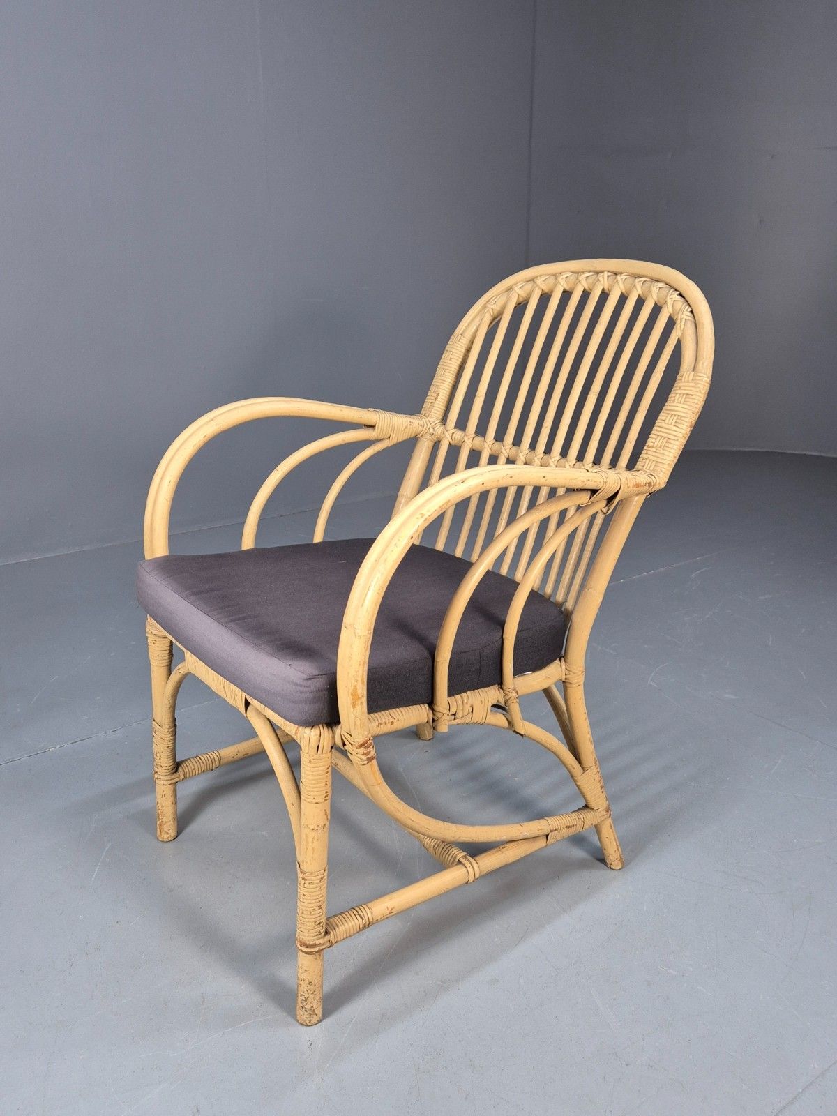Vintage Wicker Lounge Chair 1970s Retro Eb9209 Vber