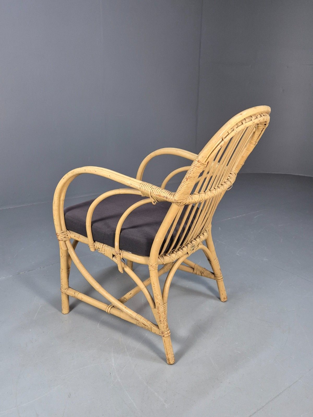 photo vinterior Vintage Wicker Lounge Chair 1970s Retro Eb9209 Vber