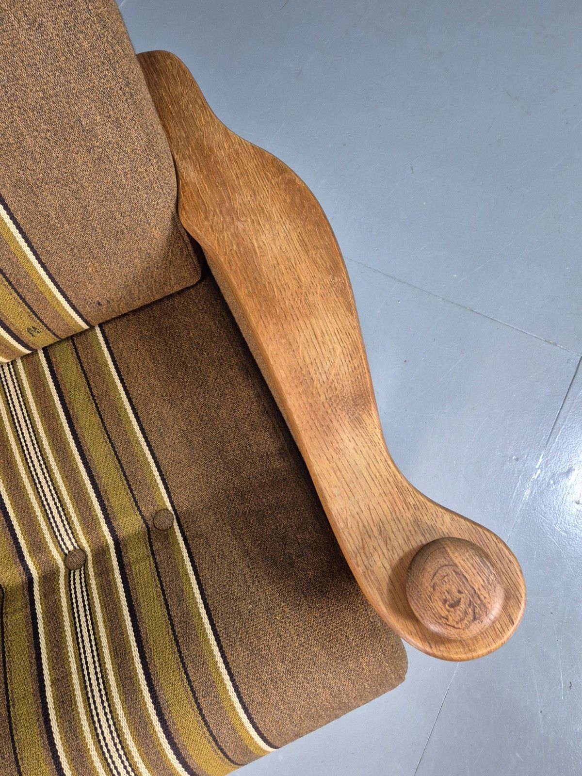 Vintage Henning Kjaernulf Stye Oak Lounge Chair Green Wool 1970s Eb8035 Mnor photo 300.0