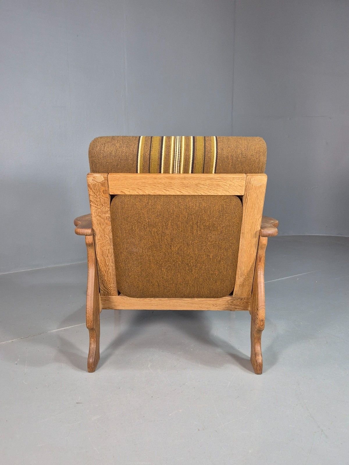 photo vinterior Vintage Henning Kjaernulf Stye Oak Lounge Chair Green Wool 1970s Eb8035 Mnor