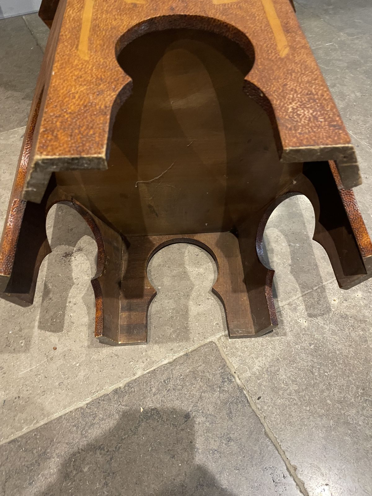Antique Poker Work Wine Cooler / Side Table photo buy