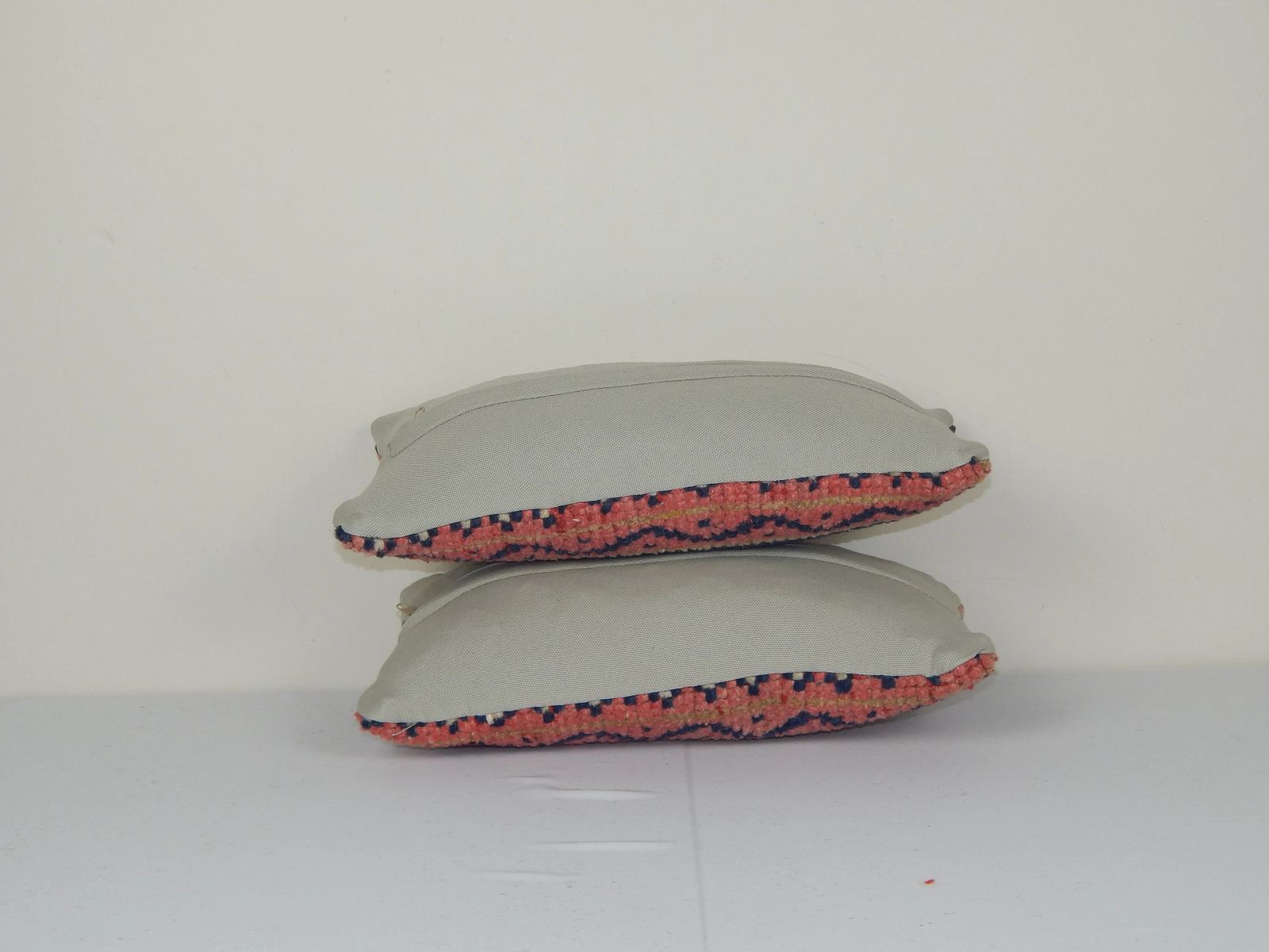 Set Turkish Rug Pillow Cover   Pair Anatolian Cushion   Ethnic Faded Cushion Cover photo for sale