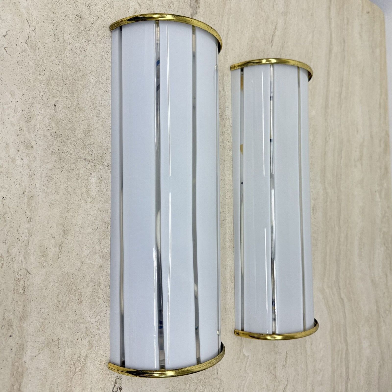 Set Van 2 Italiaanse Murano Glazen Wandlampen, Jaren 1970 photo furniture