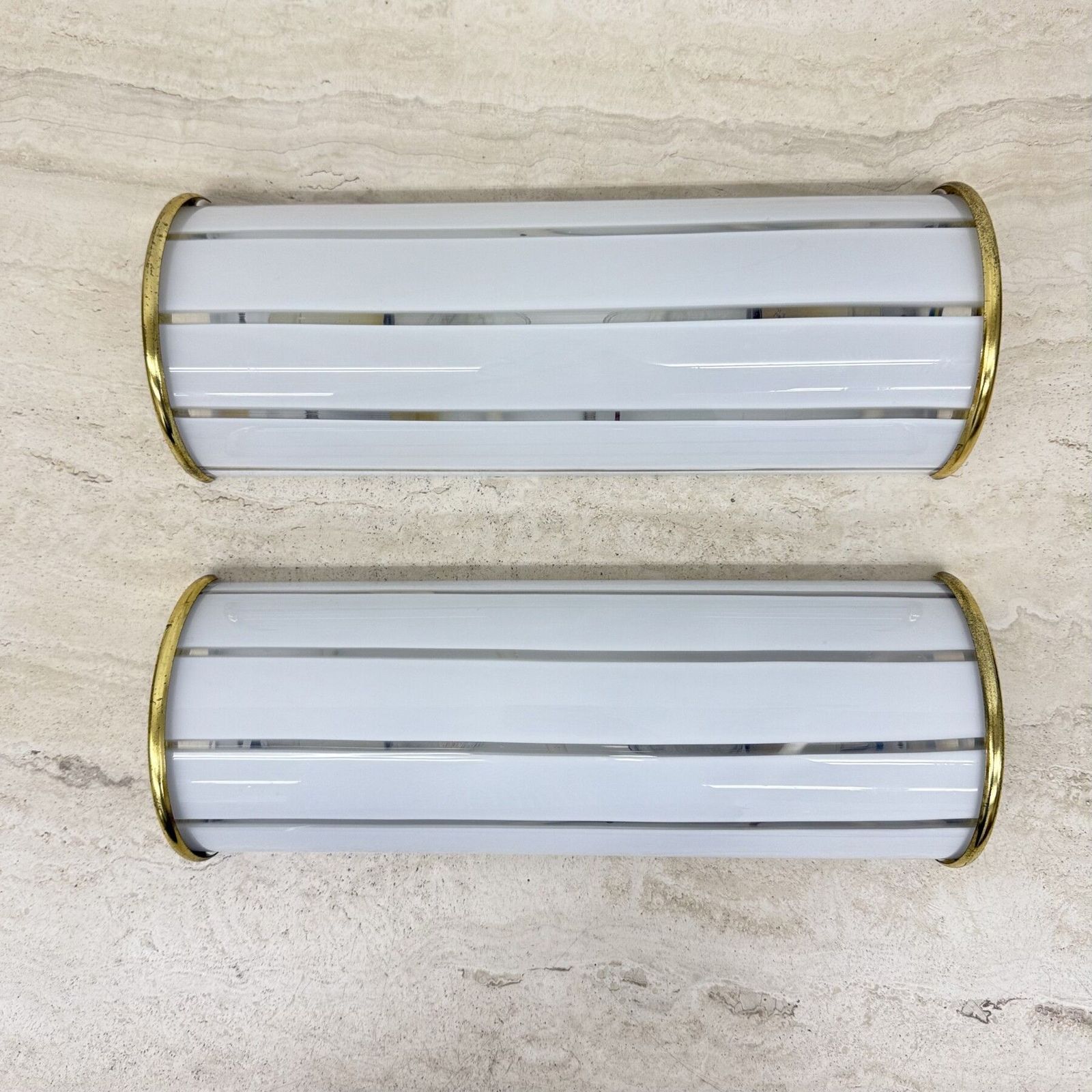 Set Van 2 Italiaanse Murano Glazen Wandlampen, Jaren 1970 photo for sale