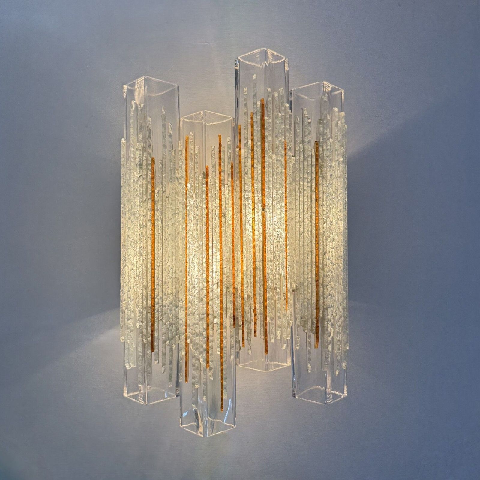 Mid Century Design By Poliarte Glass Wall Lamp Sconce , 1970s Italy photo furniture