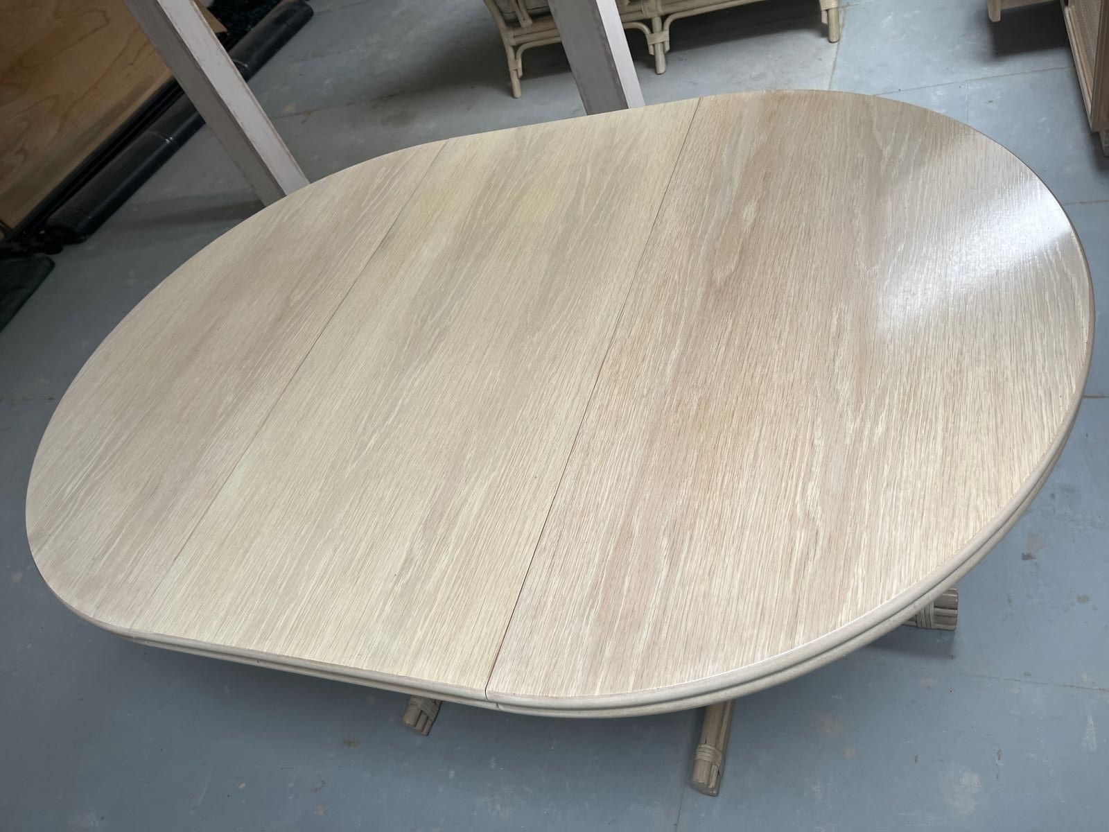 Dining Table (Extendable)   Wood / Faux Bamboo / Rattan / Cane (See Also 6 Matching Chairs) photo for sale