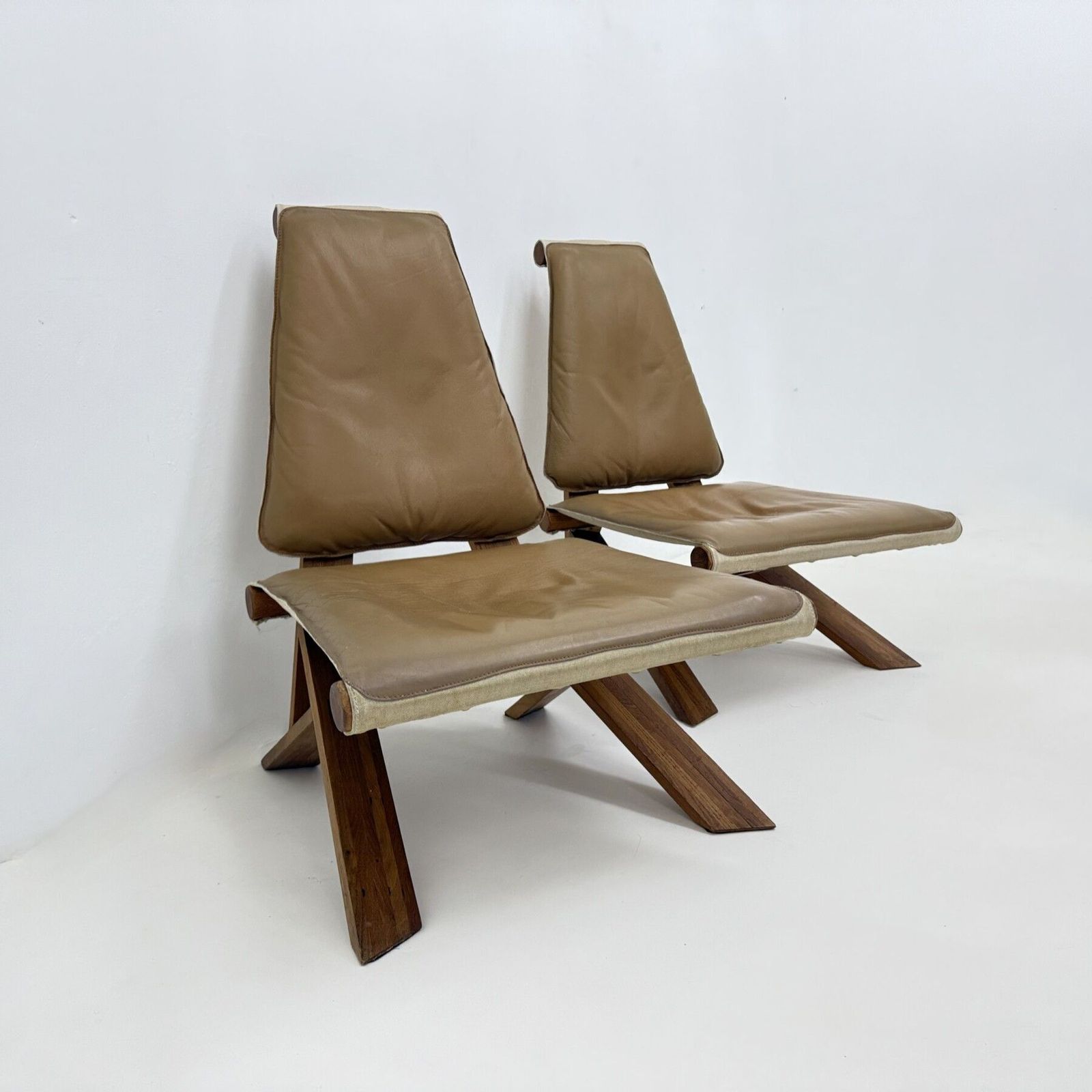 S46 “Dromadaire” Lounge Chair By Pierre Chapo , 1970s photo vintage