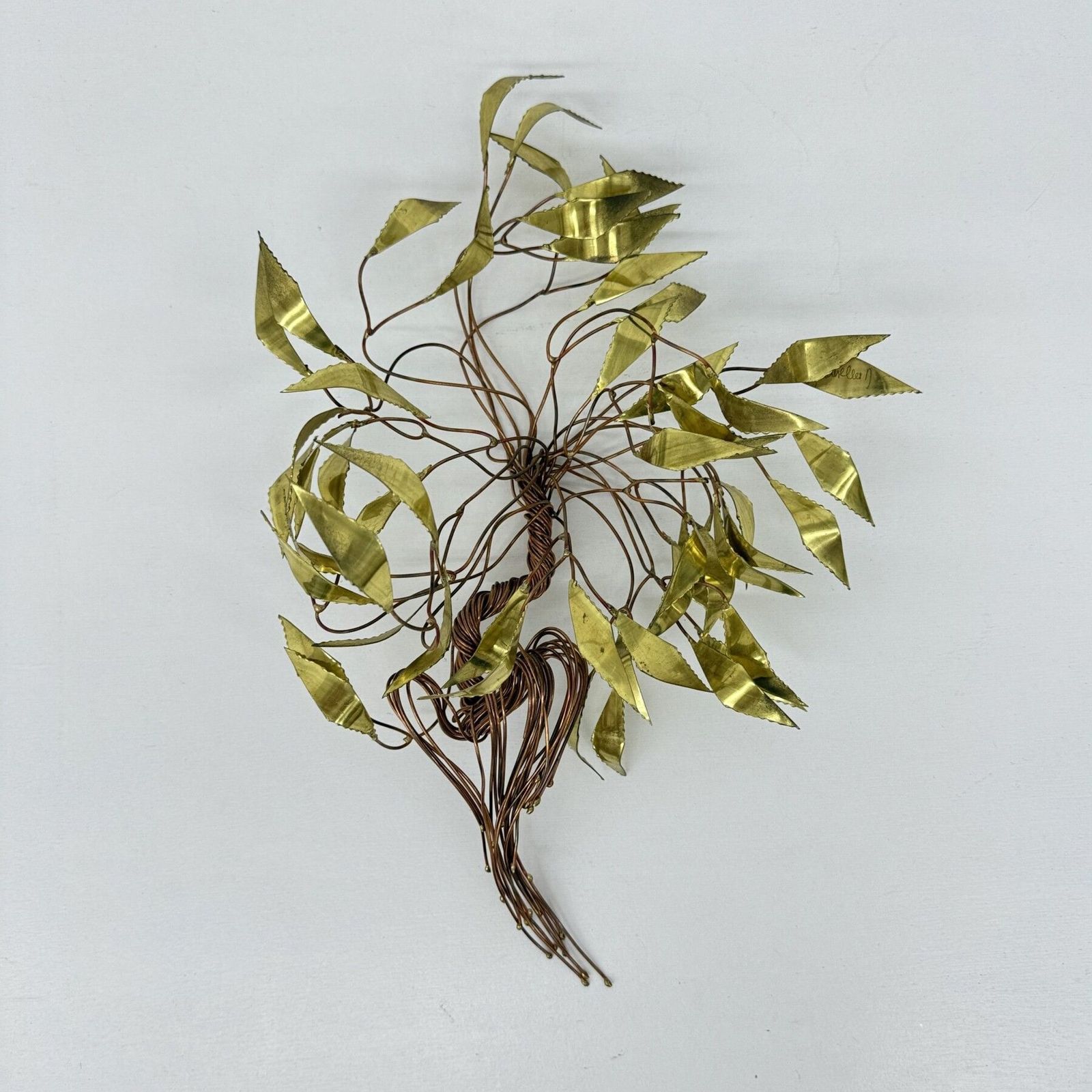 photo vinterior Daniel D'haeseleer Tree Brass Wandsculptuur, Jaren 1970