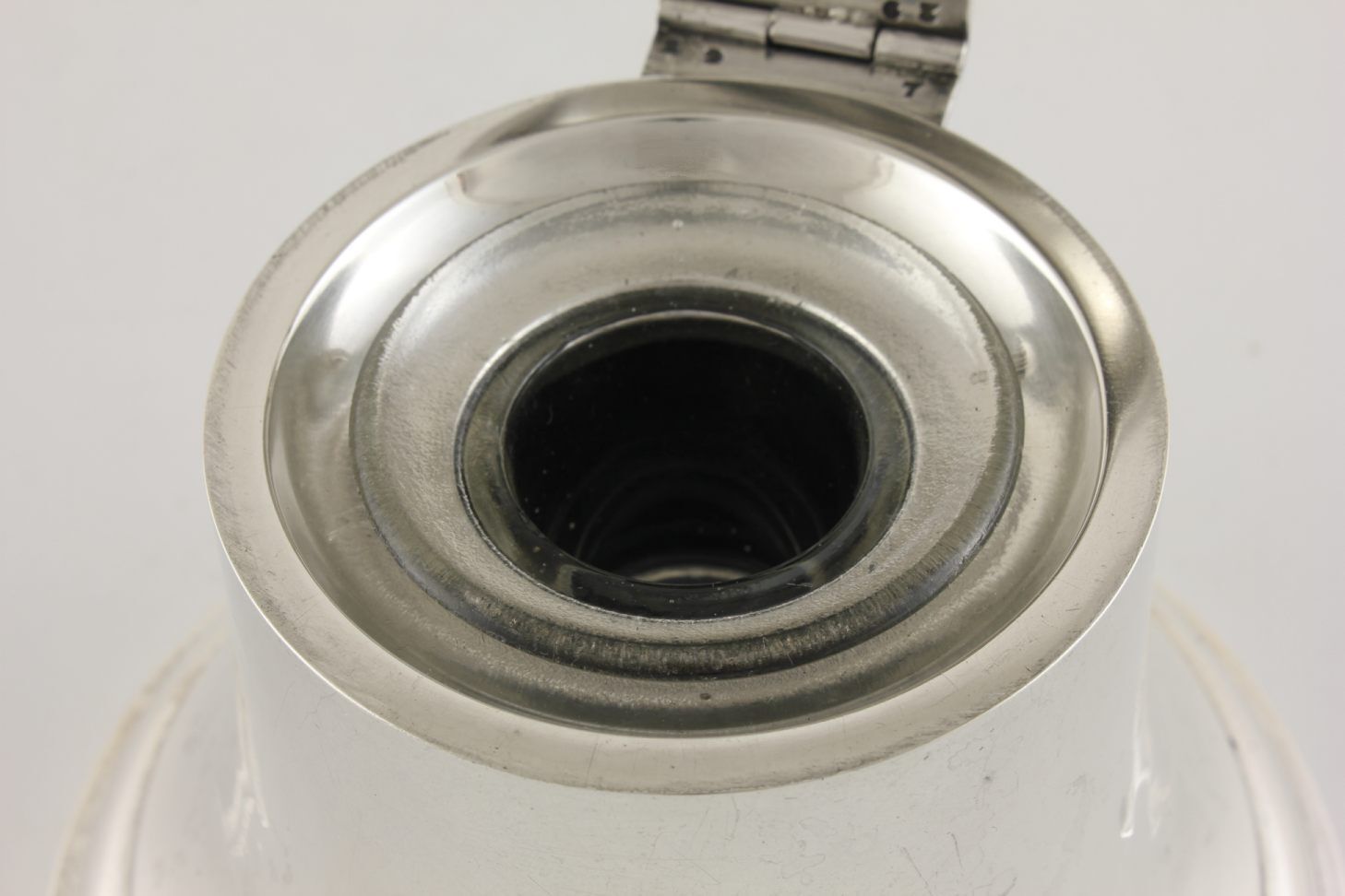 Large Antique Silver Bell Inkwell. Ships Bell Ink Pot Stand. 1913. photo buy
