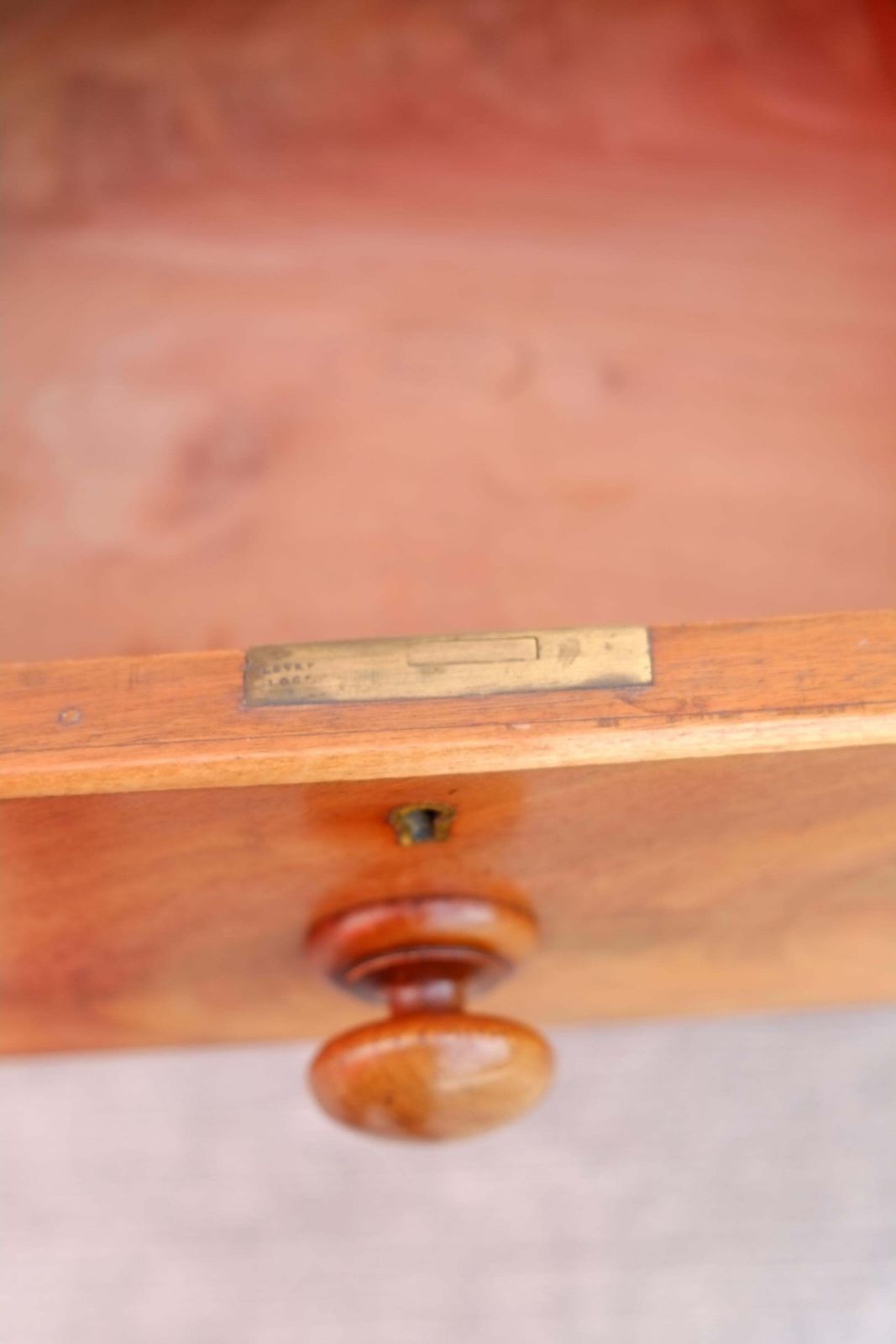 Furniture Antique English Satinwood Dresser / Chest Of Drawers With Bun Feet photo