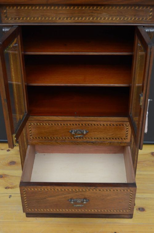 photo for sale Edwardian Rosewood And Mahogany Cabinet