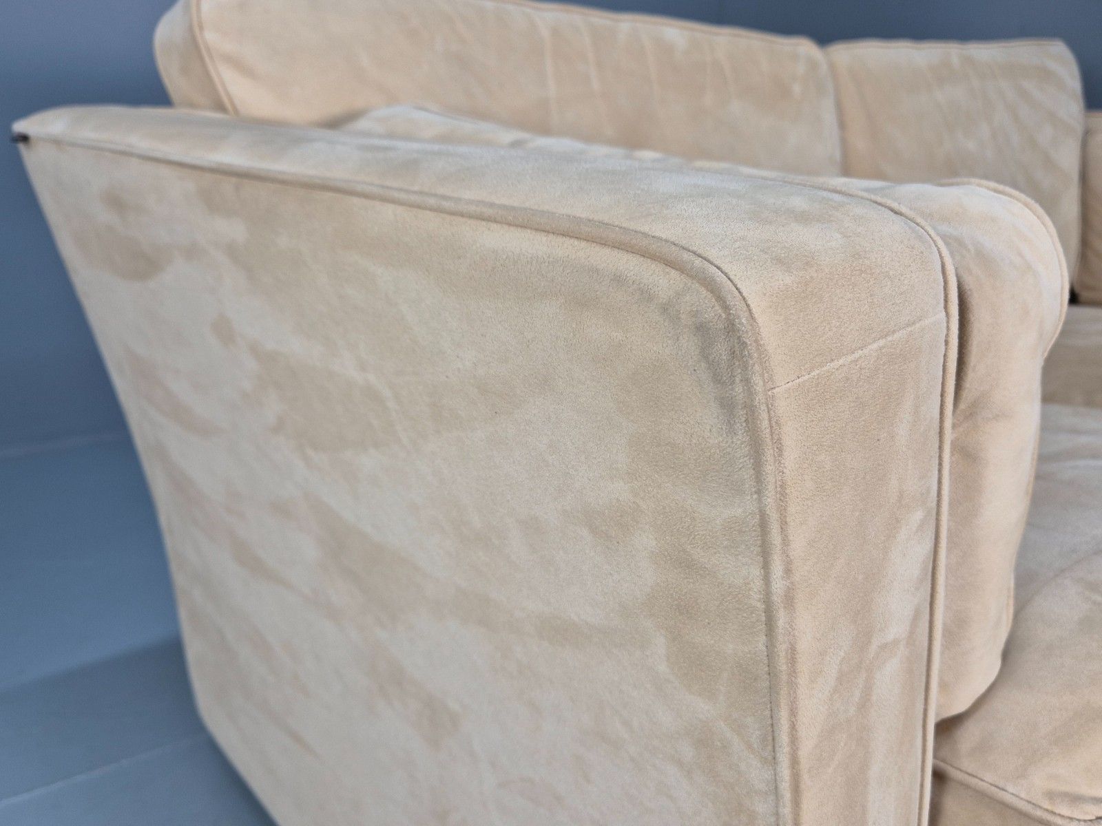 Furniture Vintage 2 Seater Sofa By Skalma Beige Suede Danish Seating Eb10427 M2ss photo