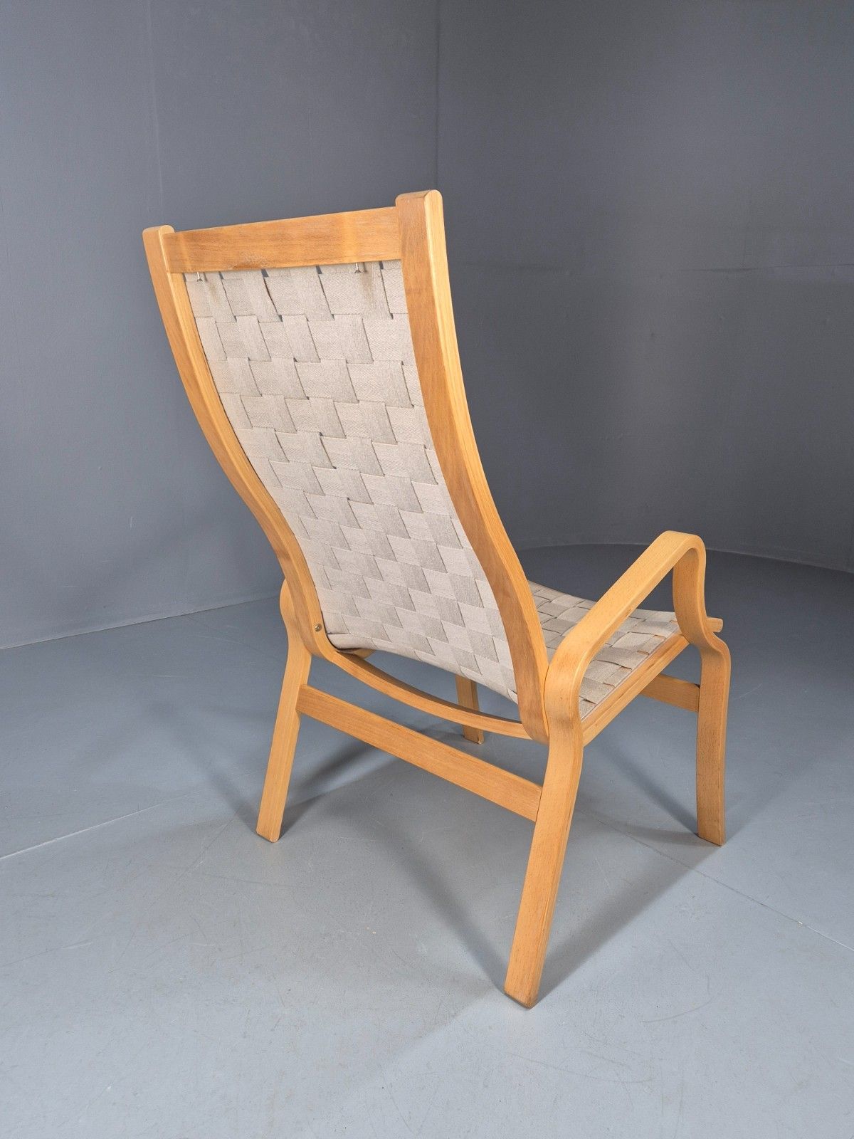 Vintage Bentwood Albert Lounge Chair Finn Ostergaard Webbing  Eb10422 Mben photo buy