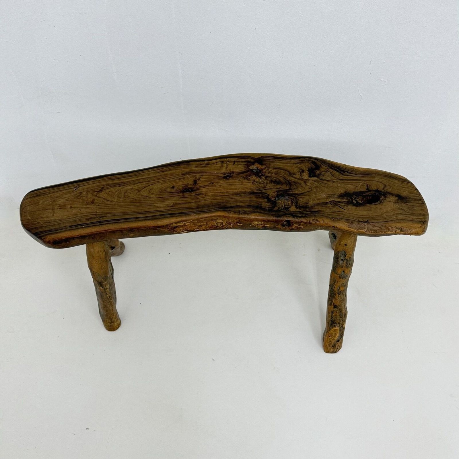 photo furniture Brutalist Solid Wooden Side Table , 1970s