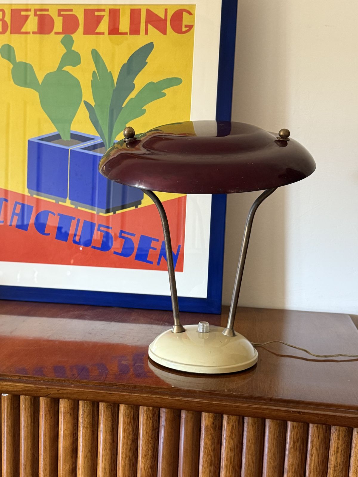 Mid Century Brass Desk Lamp, France Ca. 1950 photo buy