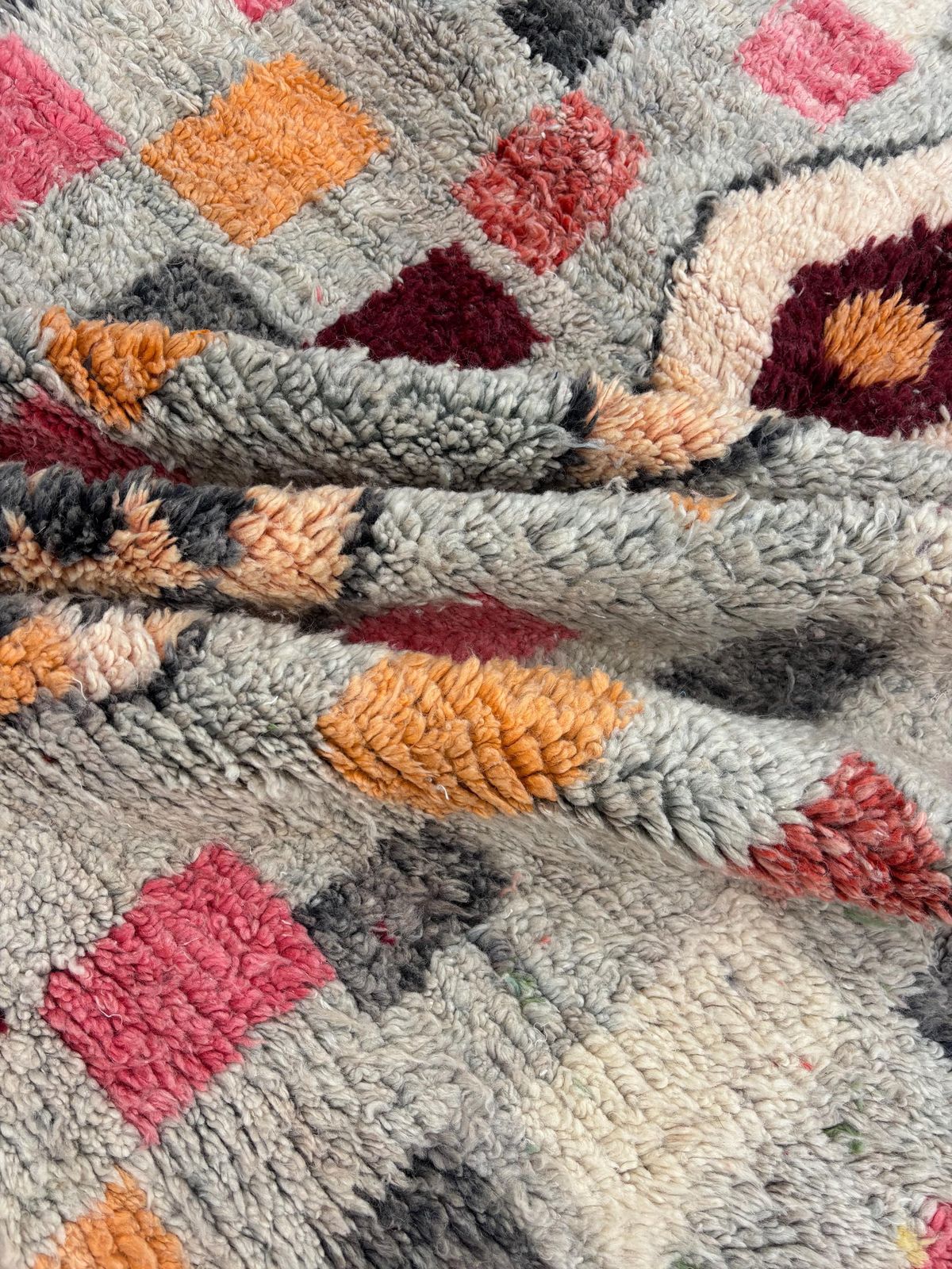 Handmade Moroccan Boujad Wool Rug 190x300 Cm – Colorful Abstract Design – 100% Wool – Unique Berber Carpet photo 1269.0