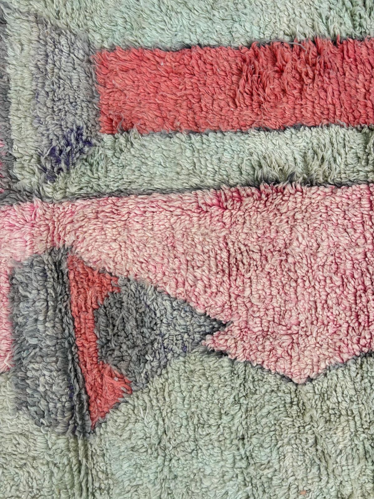 Authentic Moroccan Boujad Pink Berber Wool Rug 170x260 Cm   Handwoven Geometric Boho Area Carpet   Tribal Wool Rug photo buy