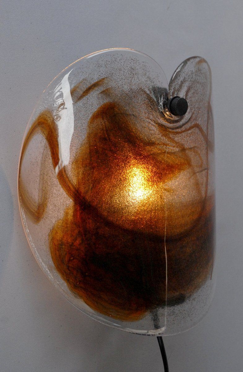 Glass Sconce By Per Lutken For Holmegaard, 1972 photo for sale