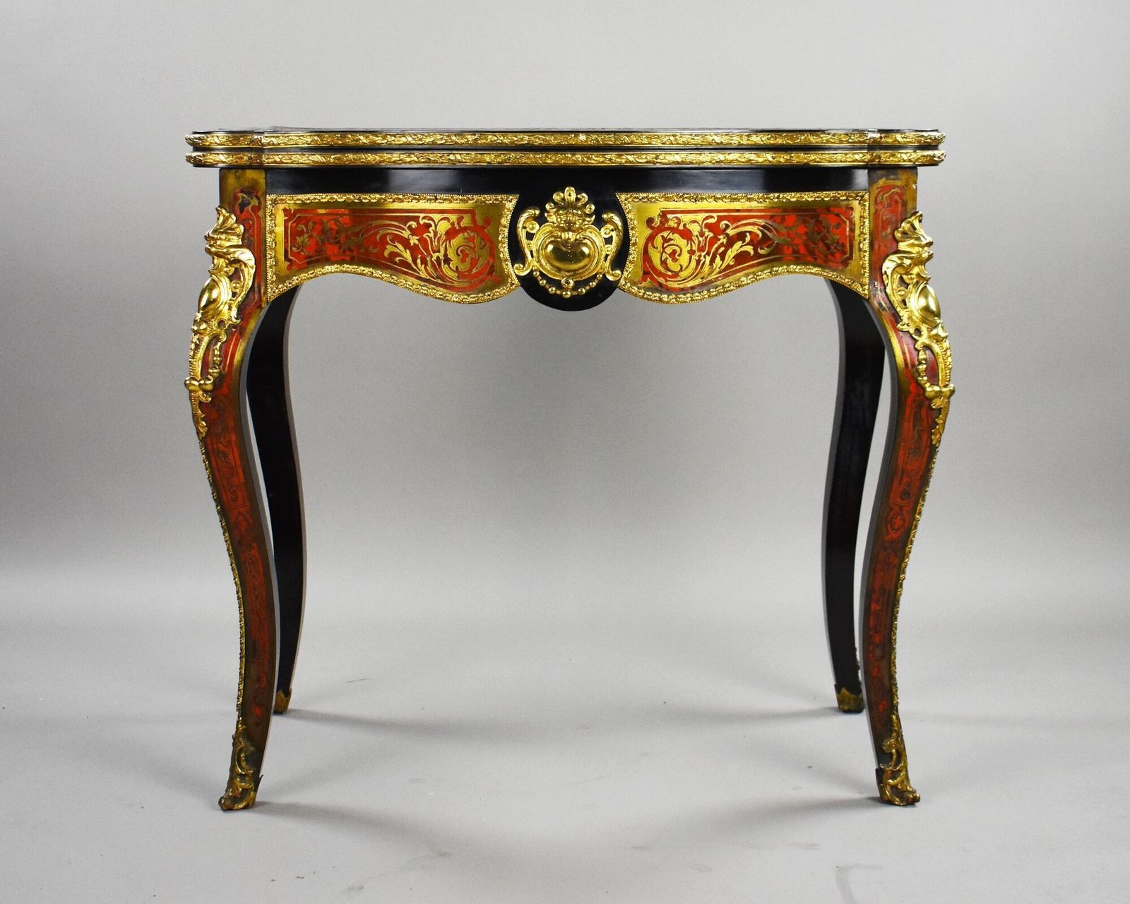 Louis XV Style Boulle Marquetry Card Table By Edwards & Roberts photo furniture