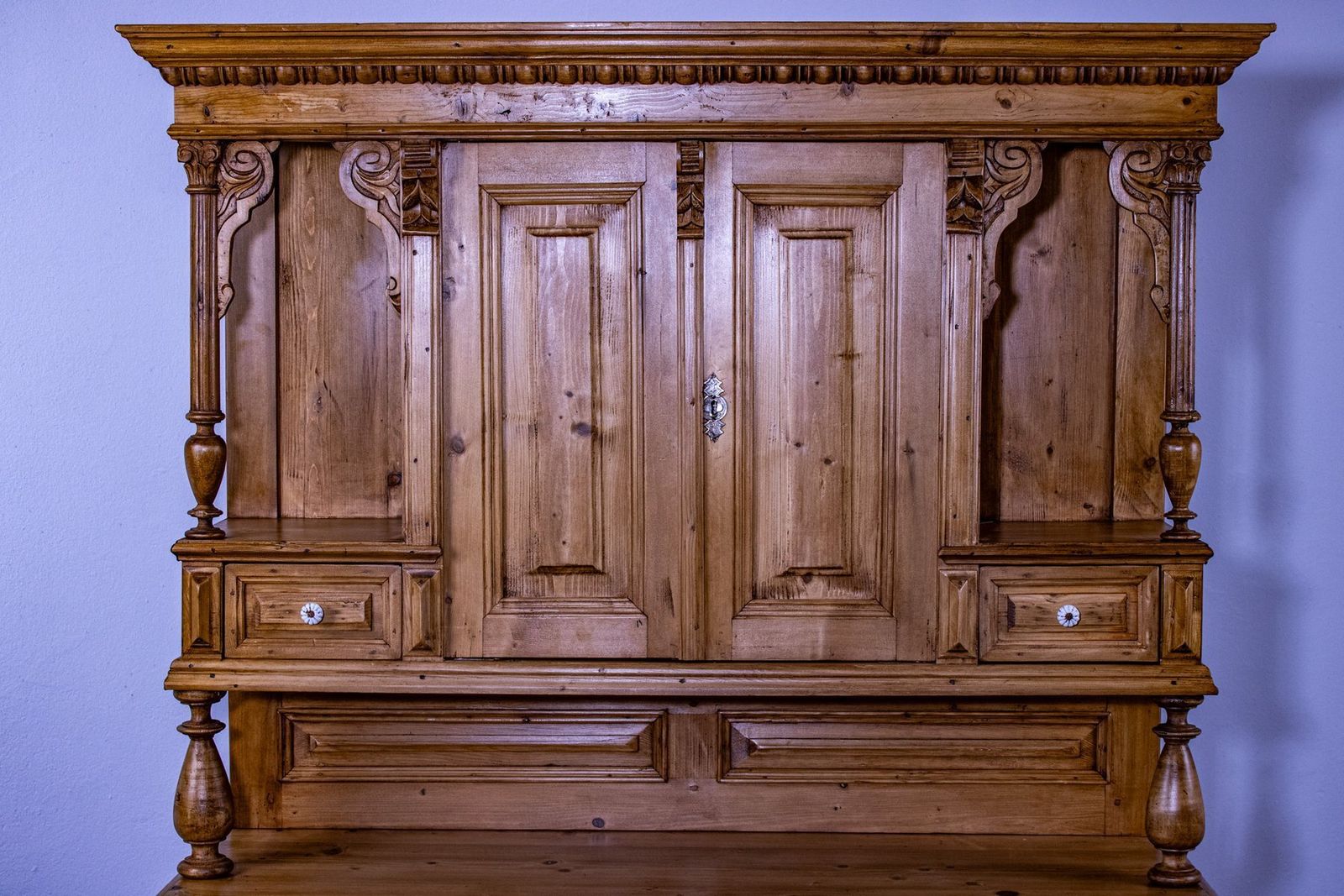 Antique Pine Kitchen Dresser/Buffet, 1910 photo for sale
