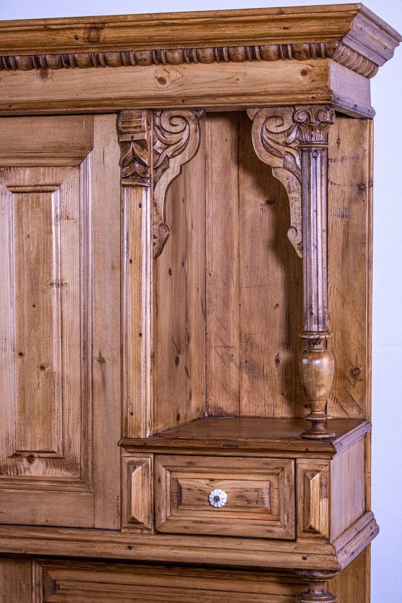 Antique Pine Kitchen Dresser/Buffet, 1910 photo Furniture