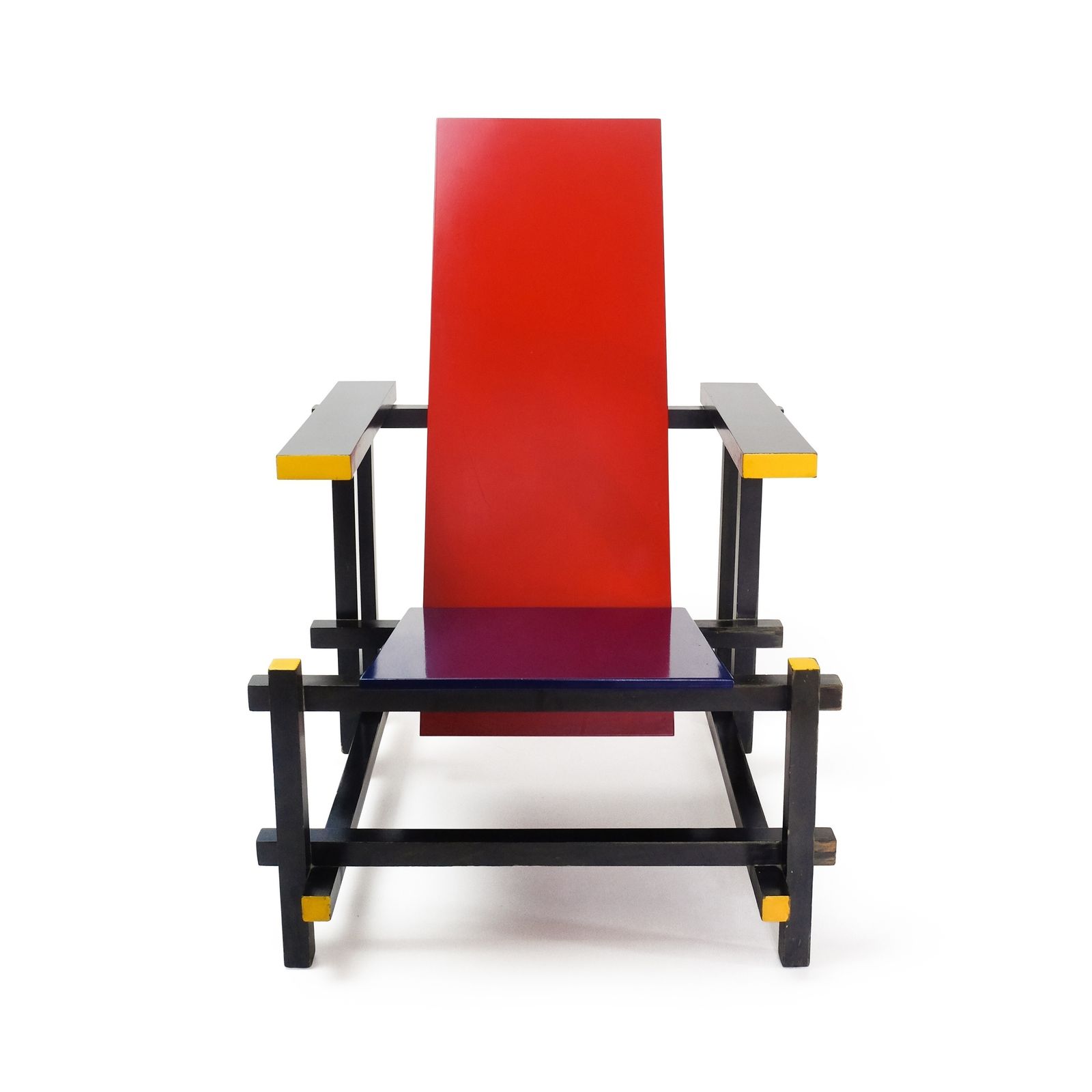Modernist Design Rietveld Red & Blue Chair By Cassina, 1970s photo 2300.0