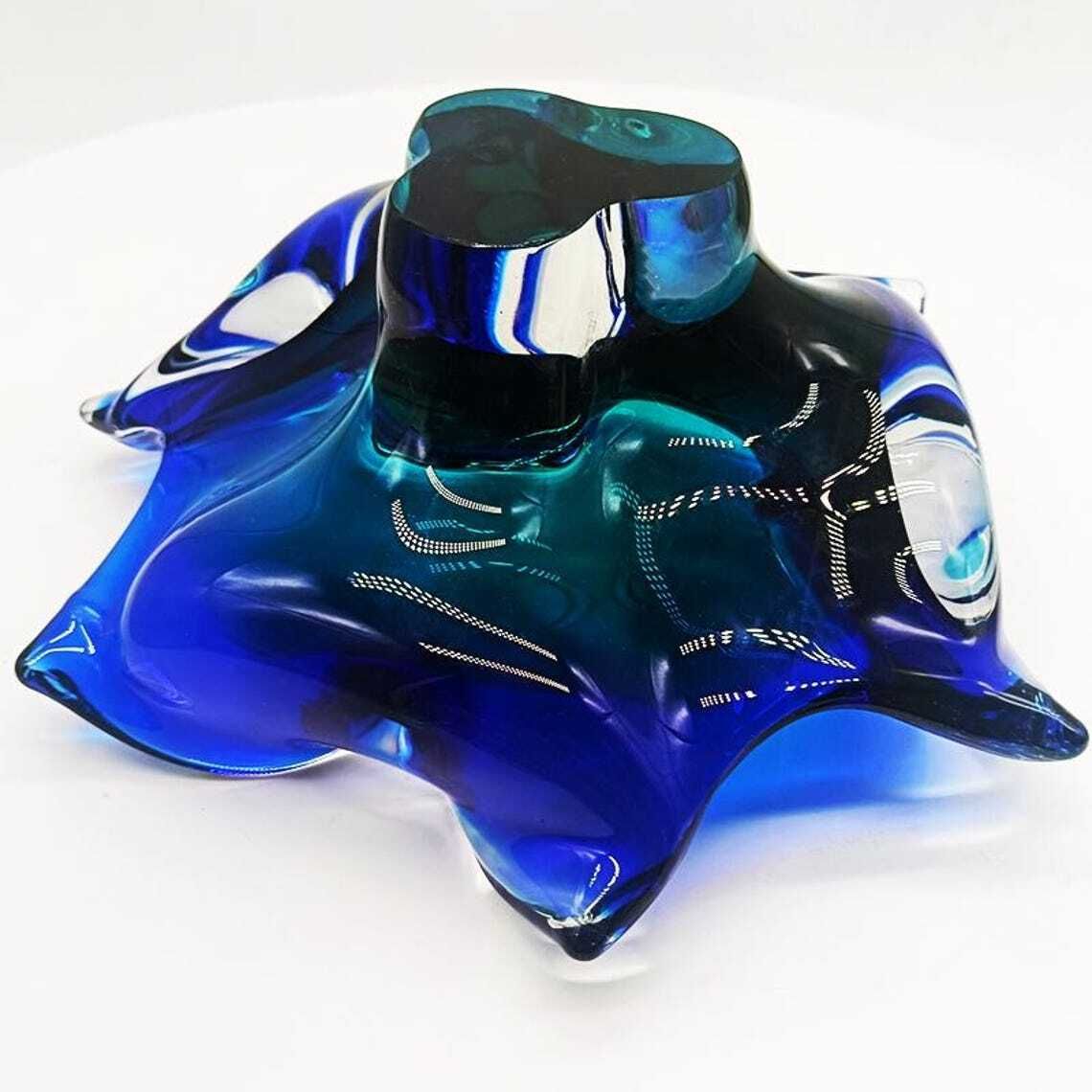 1960s Big Ashtray Or Catch All In Murano Glass. Made In Italy. photo vintage