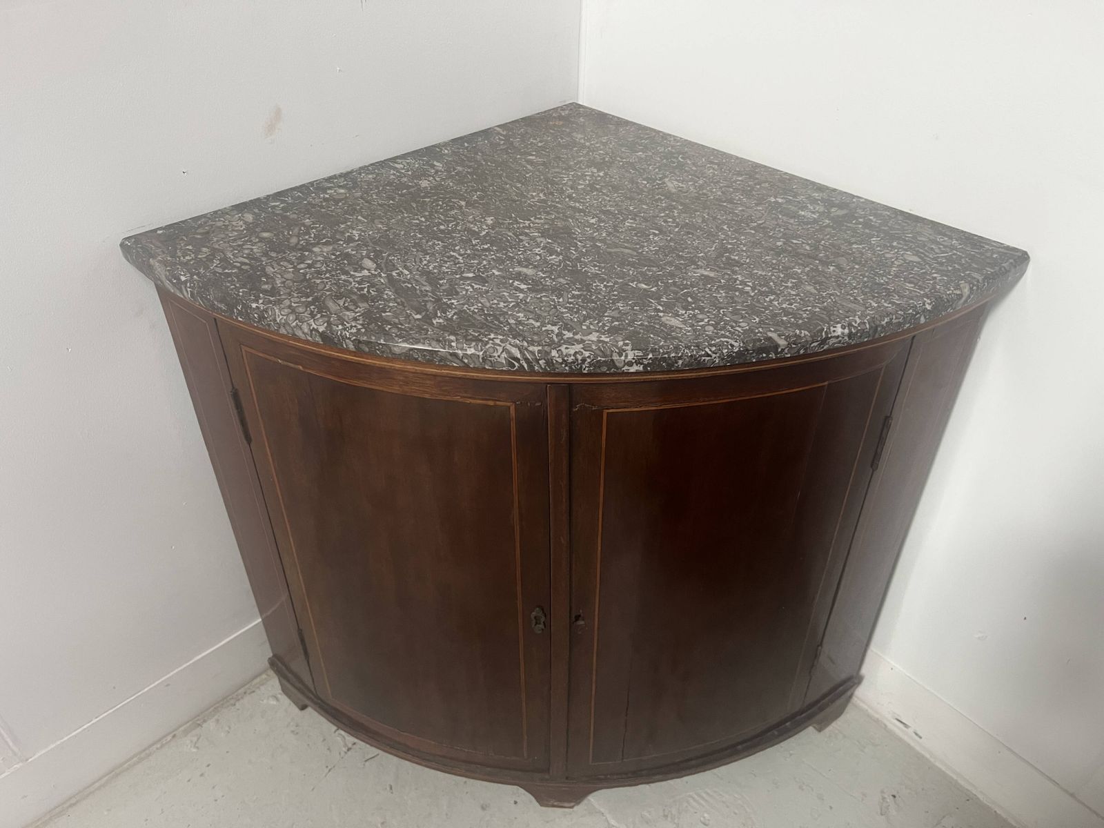 Half Moon Corner Cabinet In Louis XVI Style, 19th Century photo buy