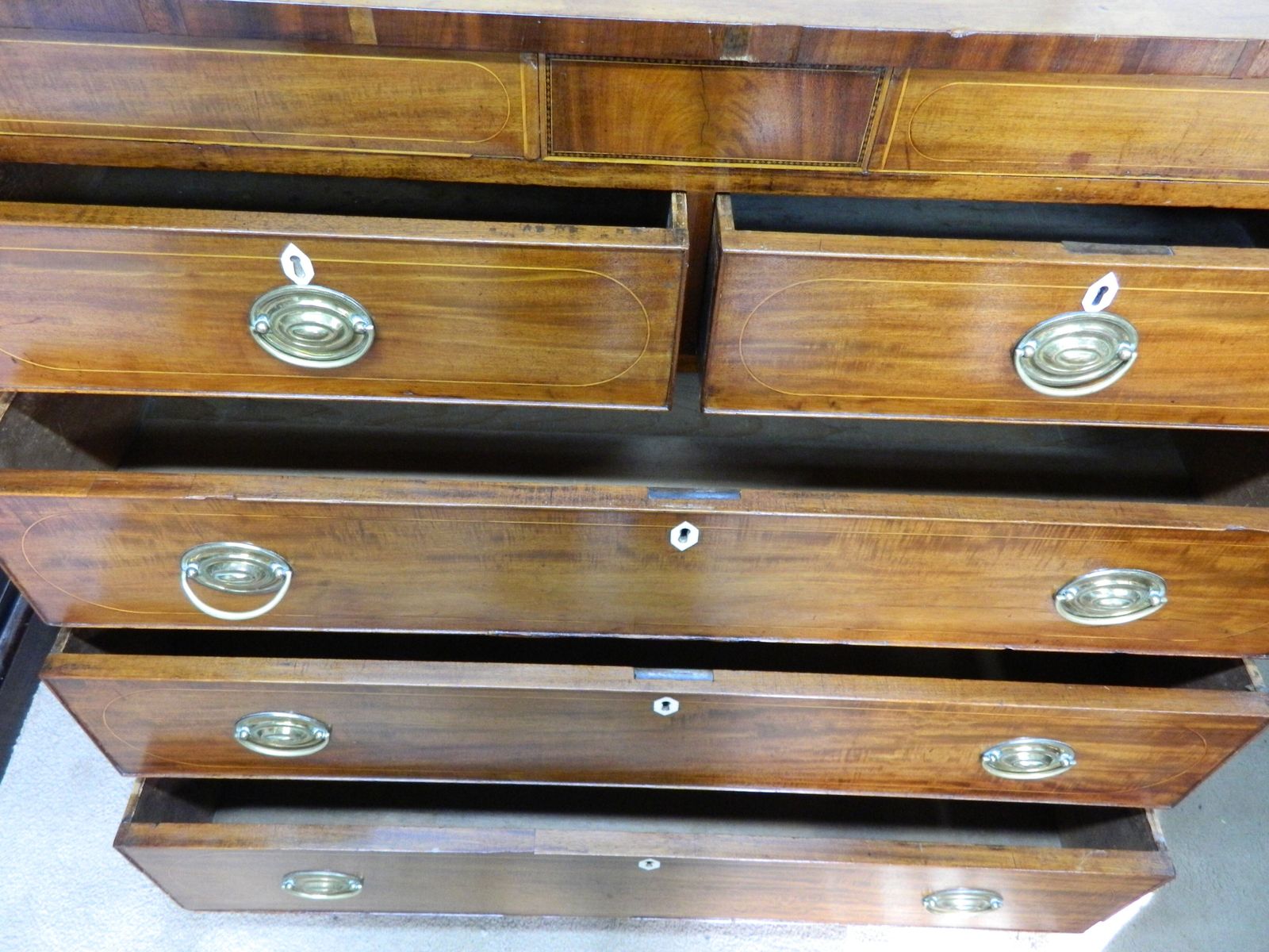 Victorian Mahogany Inlay Chest Of Drawers photo vinterior