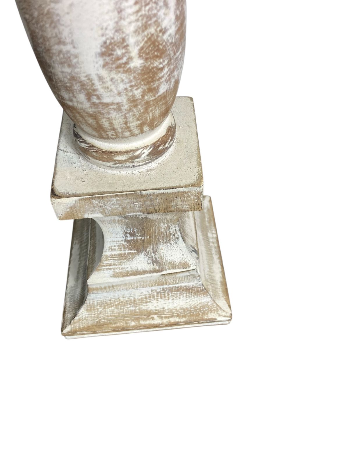 Pair Of Shabby Chic Candle Holders From Belgium Dry Scraped photo for sale