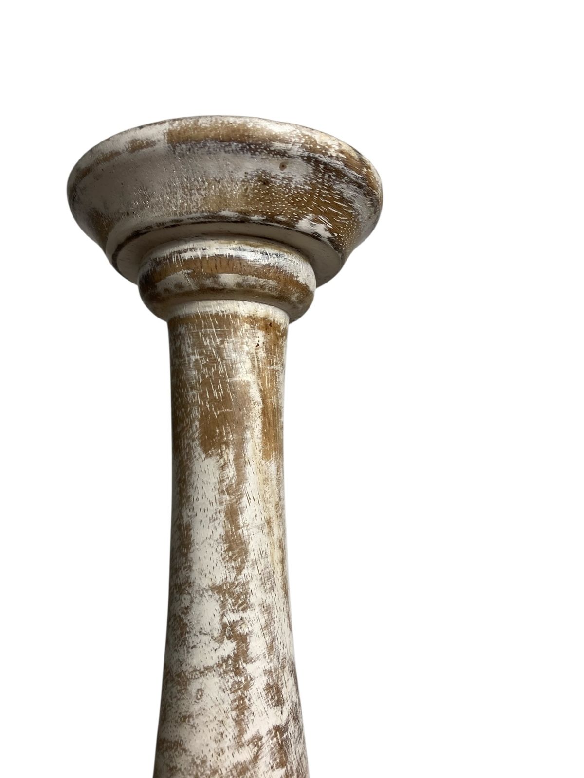 Pair Of Shabby Chic Candle Holders From Belgium Dry Scraped photo buy