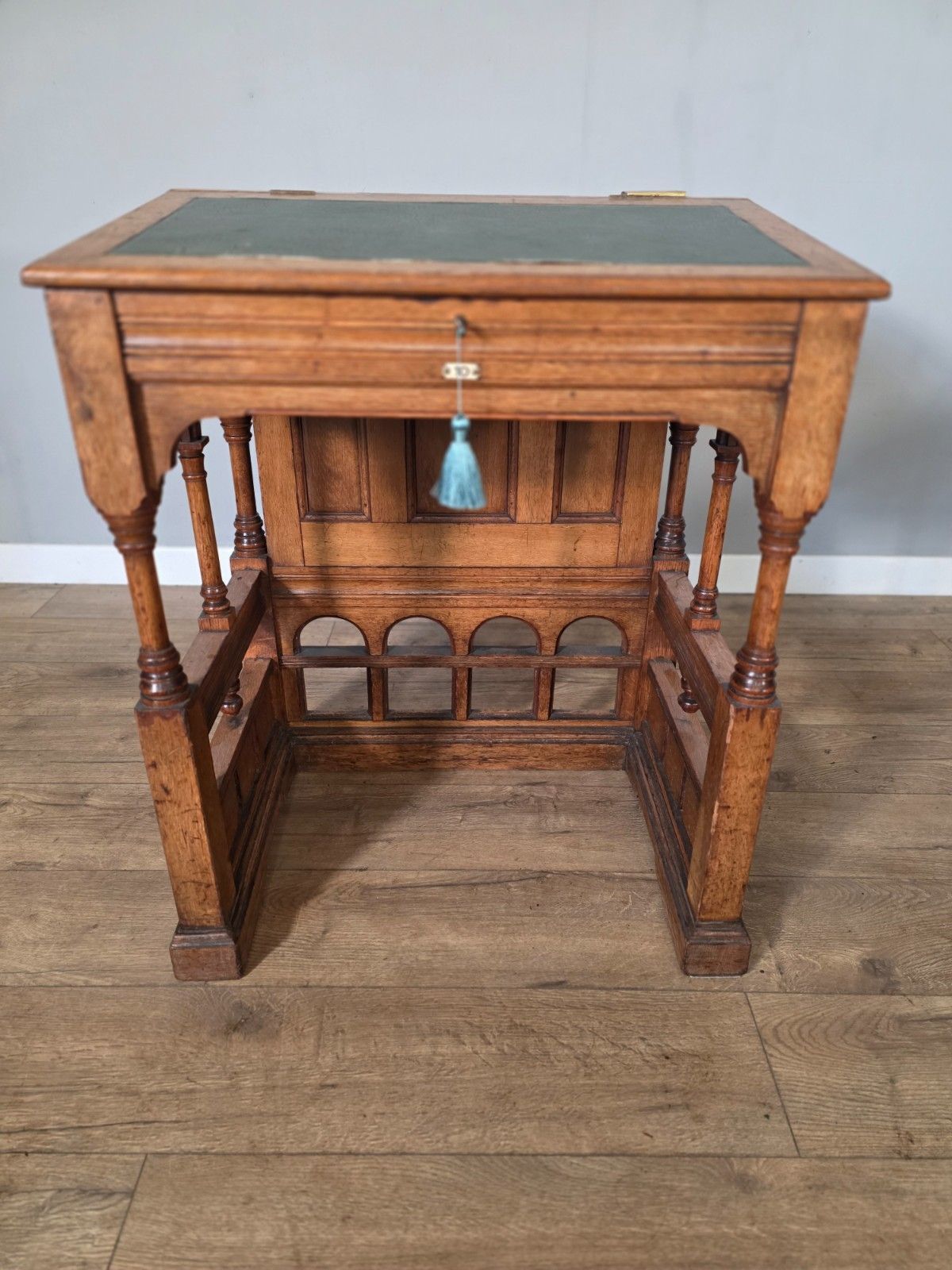 Antique 1890s Clarks Desk Made By Simpsons Of Kendall For The Town Hall photo for sale