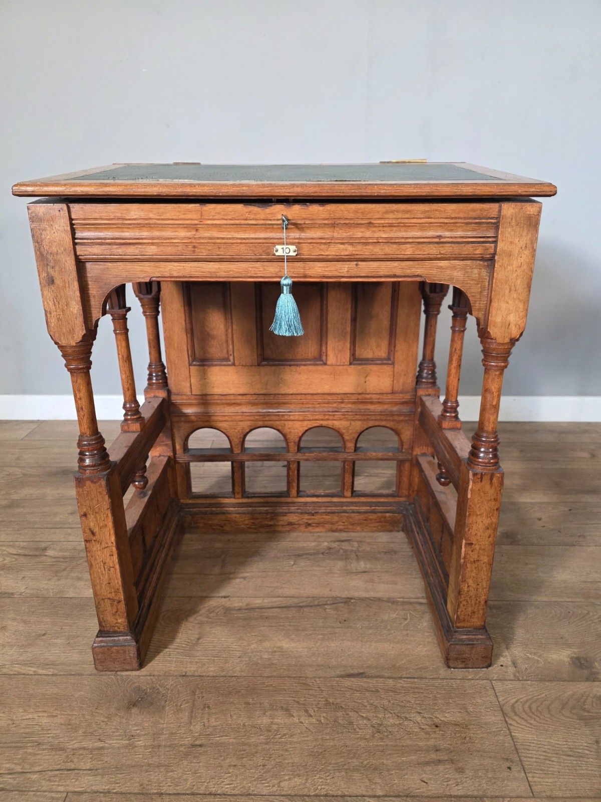 Antique 1890s Clarks Desk Made By Simpsons Of Kendall For The Town Hall photo vintage