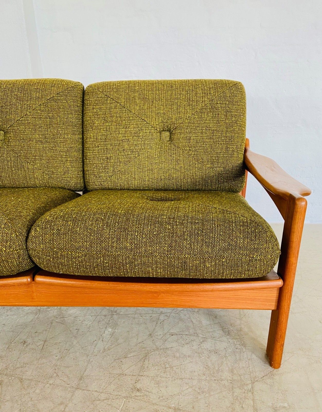Furniture Vintage Retro Danish Mid Century 3 Person Sofa  By Arne Wahl Iversen 1970s photo