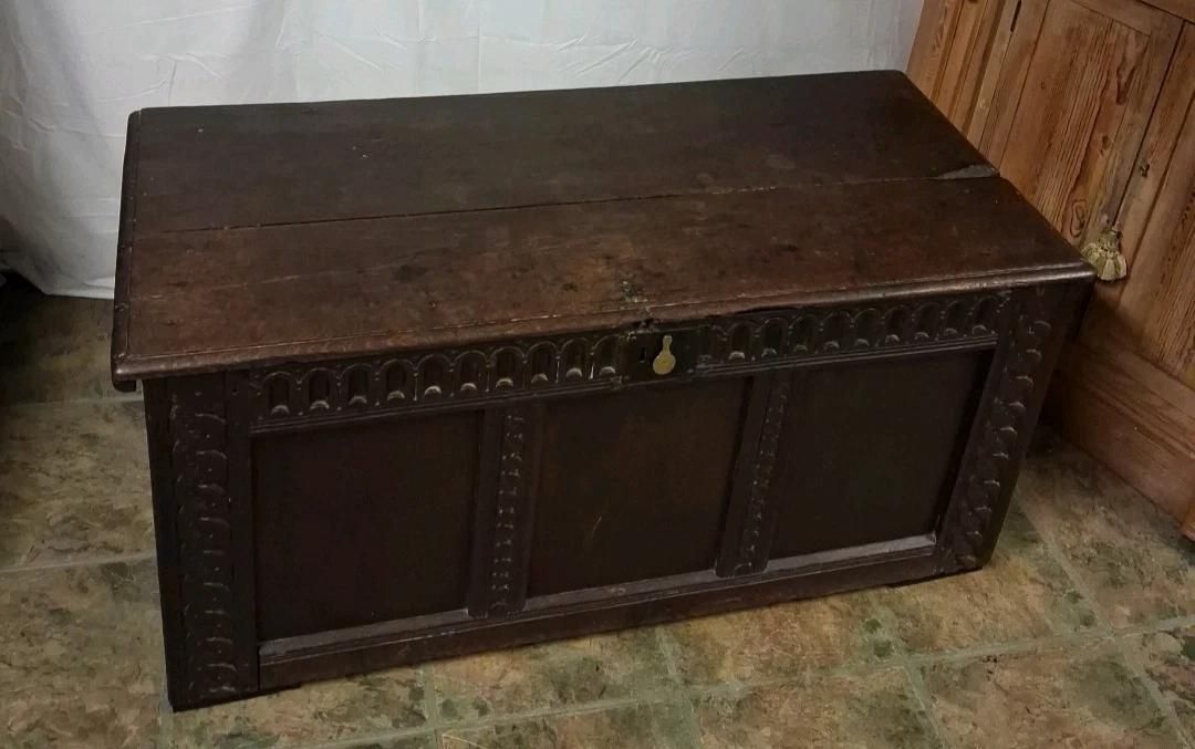 Victorian Oak Coffer / Blanket Box photo Furniture