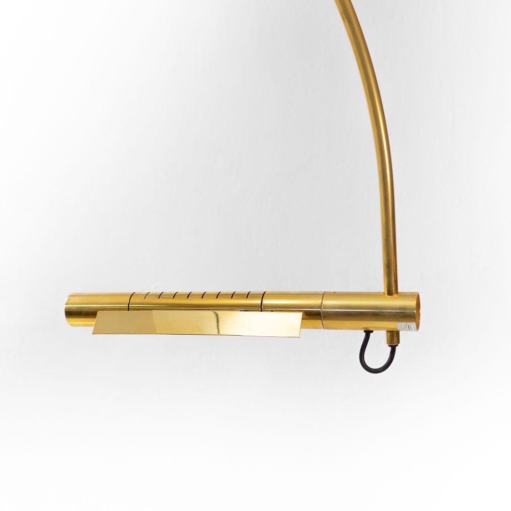 Brass Halo Mobile Floor Lamp, Baltensweiler, 1980s photo 3000.0
