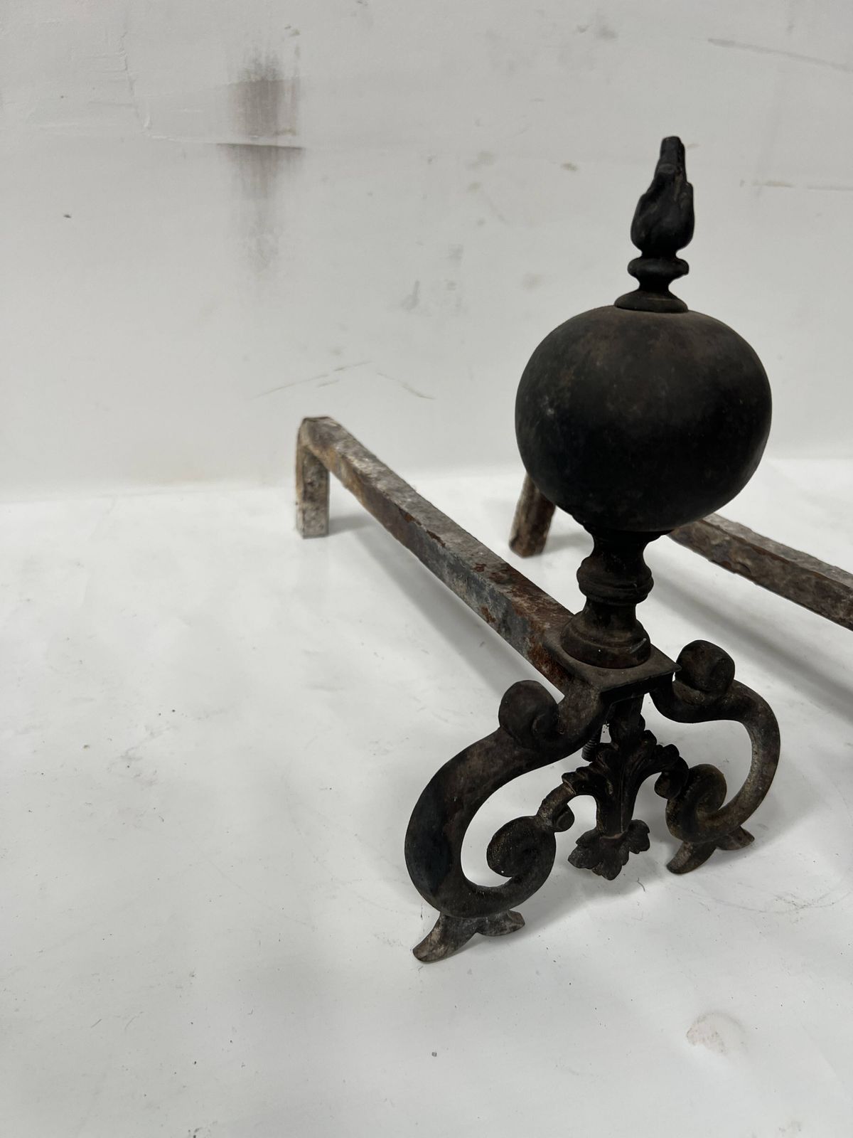 Pair Of Renaissance Style Bronze Andirons, 19th Century photo 251.0
