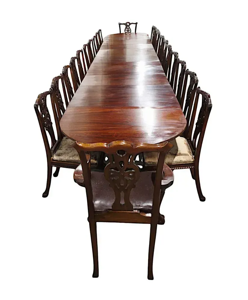 A Very Rare 19th Century Irish Harlequin Set Of Twenty Four Dining Chairs Attributed To 'Butlers' Of Dublin photo for sale