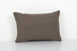 Ethnic Goat Hair Lumbar Kilim Pillow Cover From Anatolian, Bohemian House Decor photo for sale