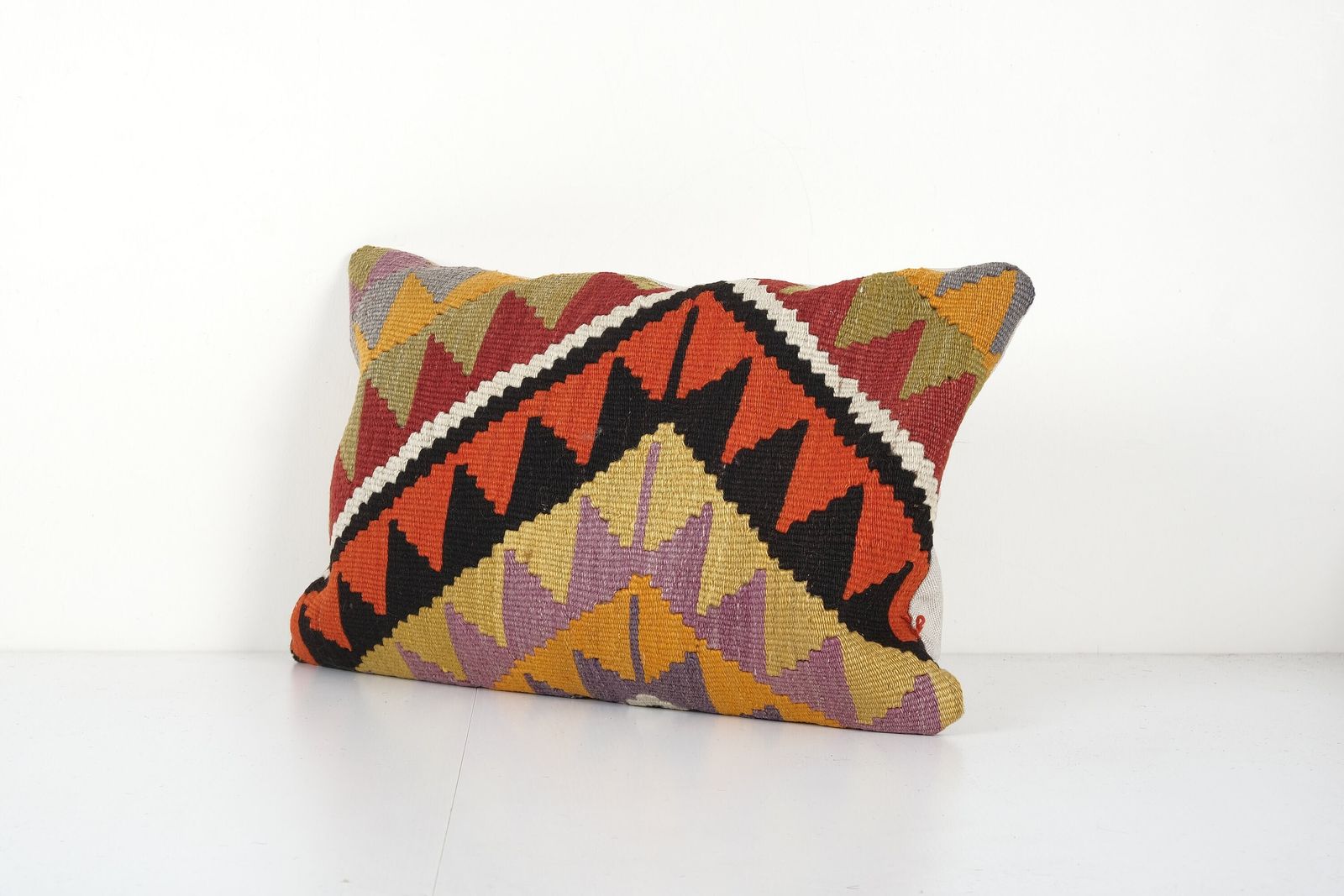 Turkish Traditional Motif Kilim Pillow Cover, Home Decor Cushion