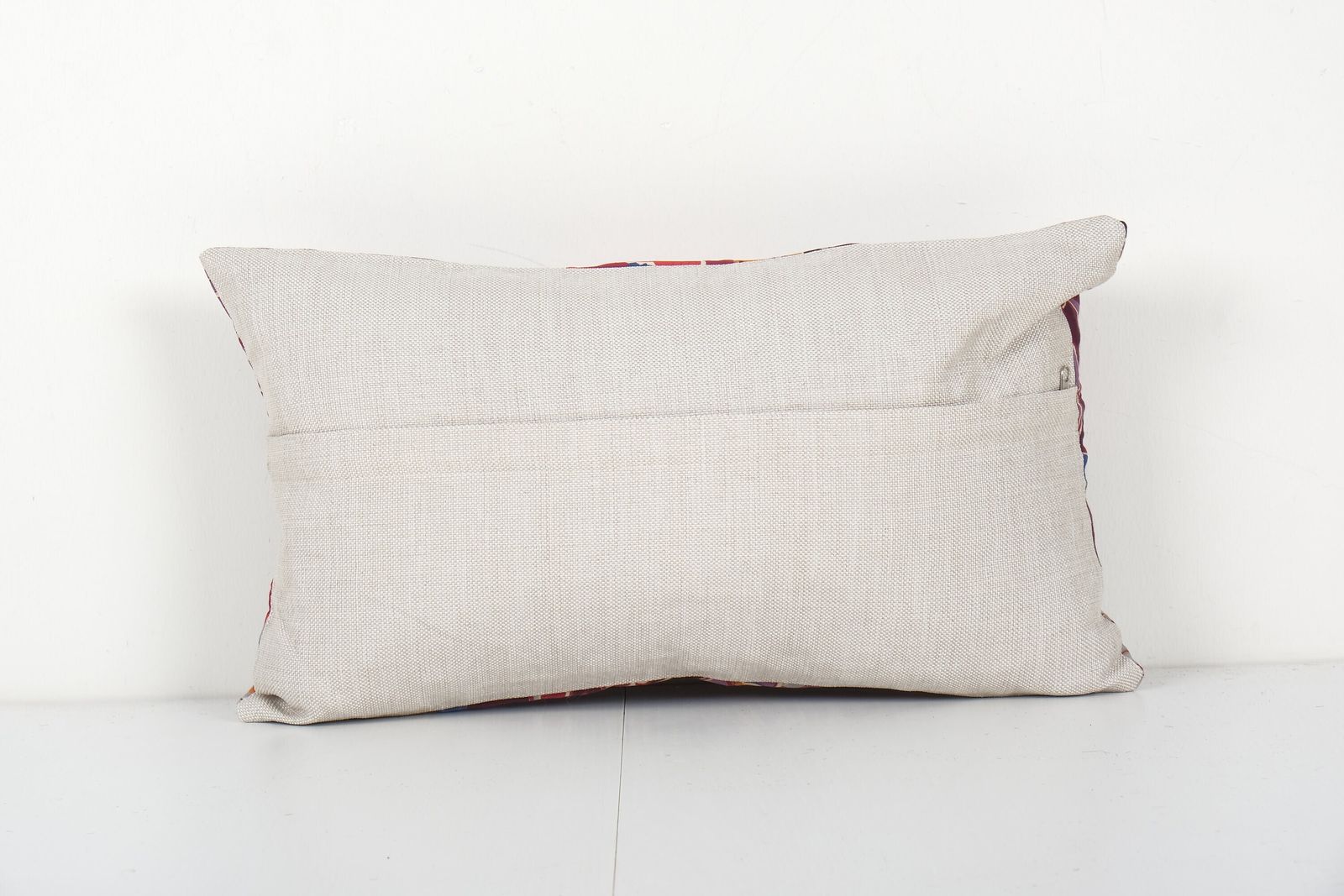 Floral Lumbar Pillow Cover, Uzbek Designer Cushion Cover photo for sale