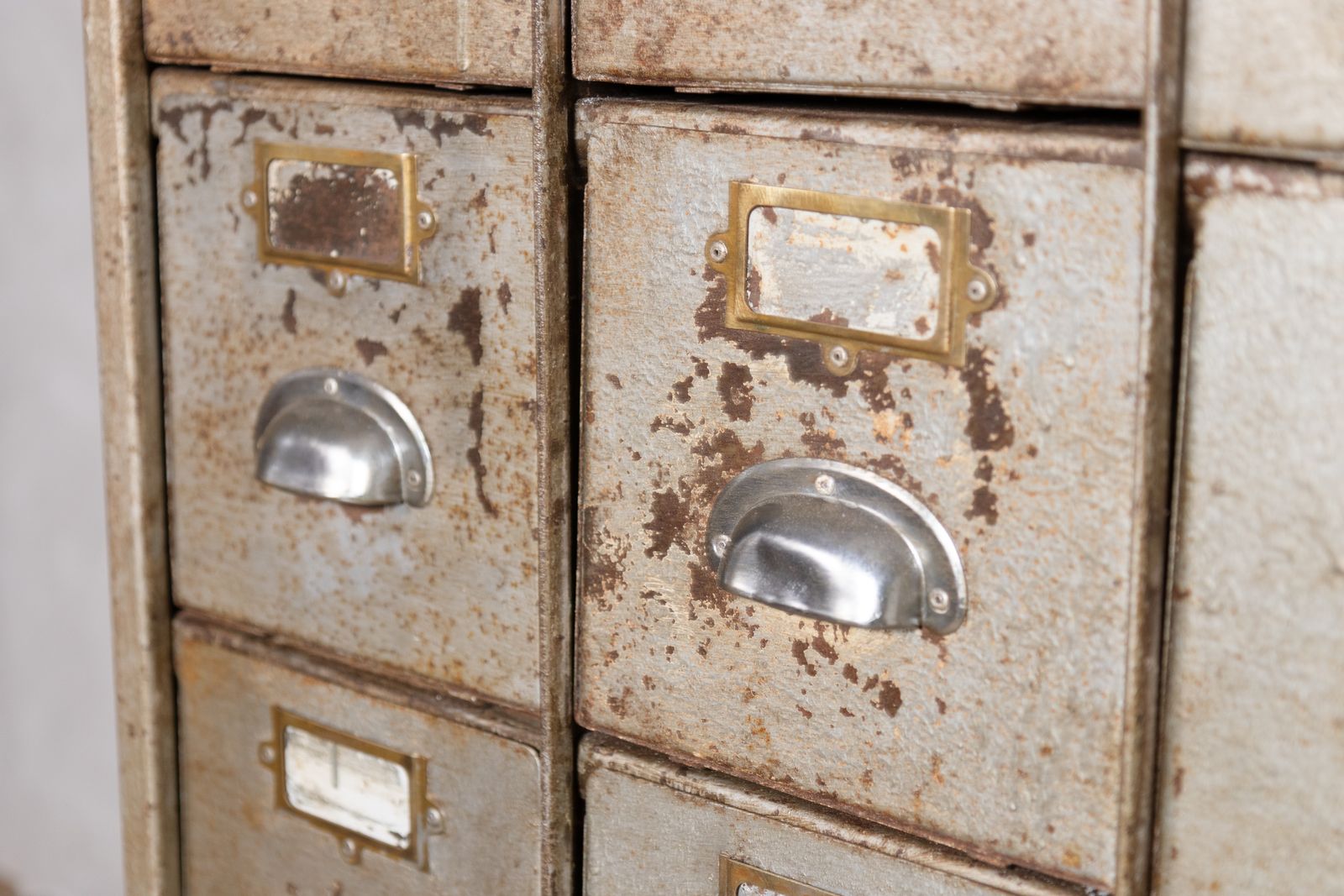 875.0 1950’s Industrial Bank Of Metal Drawers photo