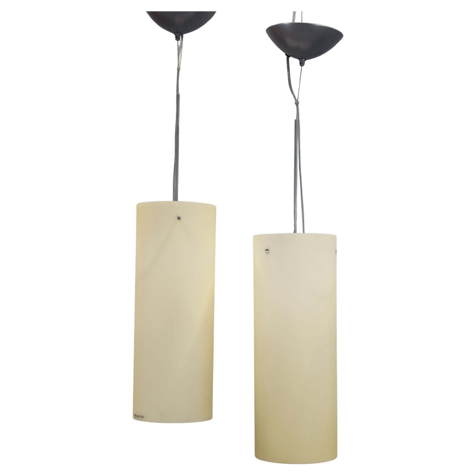 1980s Pair Of Aureliano Toso Glass Pendant Lights, Italy